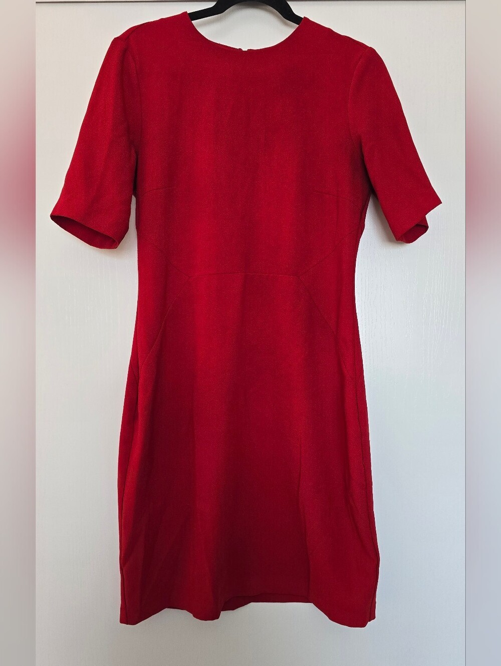 H&M - Red Classic Cocktail Open Back Detail Dress With Zipper